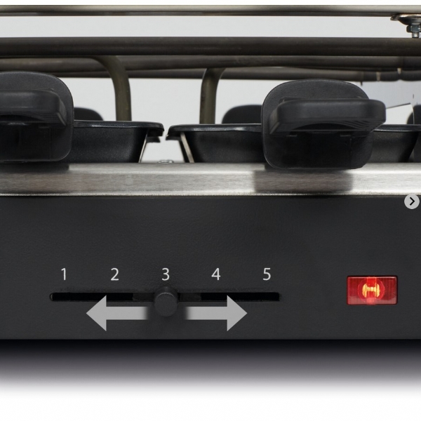 Cloer 6446 Raclette Izgara Alminyum Basnl Dkm Plaka  Iki Tarafl Kullanlabilir, 1200 W (Raclette)