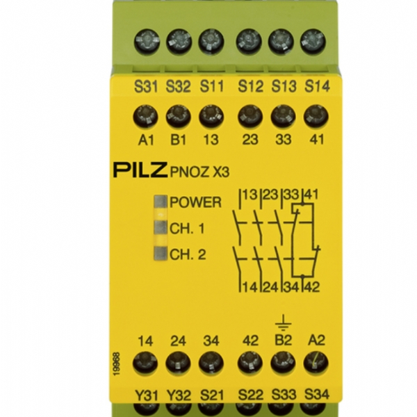 PNOZ X3 24VAC 24VDC 3n/o 1n/c 1so